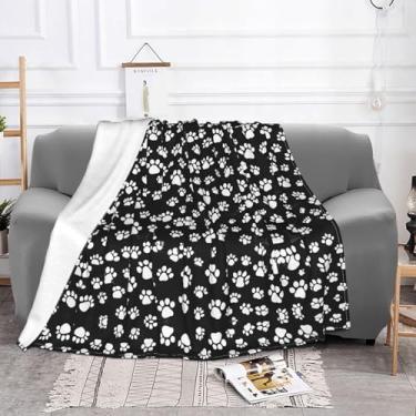 Imagem de ZERAOKE Cachorrinho de cachorro - Cobertor de lã antibolinhas com estampa Queen Size - Cobertor aconchegante leve para cama, sofá, acampamento - 4 tamanhos 102 x 76 a 203 x 152 cm