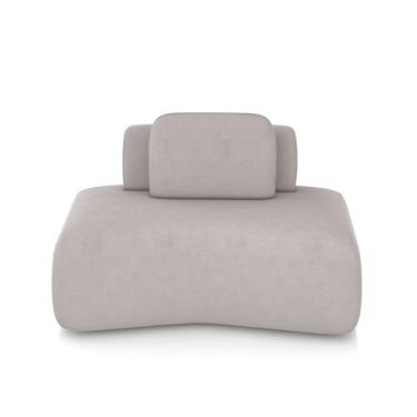 Imagem de Sofá Ilha Sala de Estar Dakota 174cm Modulado Encosto Almofada Solta Veludo Rosê G33 - Gran Belo