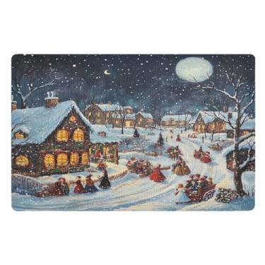 Imagem de STAYTOP Feliz Ano Novo Tapete de porta para entrada externa 81 x 50 cm, tapete de boas-vindas ao ar livre/interno, tapetes de banho fofos, capacho frontal antiderrapante para entrada, pátio, áreas de