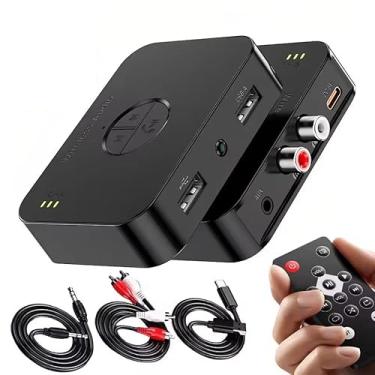 Imagem de Bluetooth 6.0 Receptor De Áudio U Disk RCA 3.5mm AUX USB Estéreo Música Adaptador Sem Fio Com Microfone
