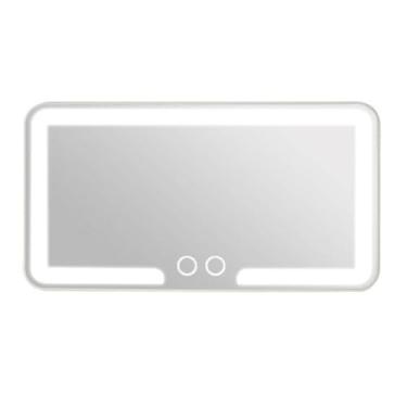 Imagem de Viseira de sol espelho de maquiagem HD LED Dislay Touch Control Três modos de temperatura de cores 2500-5600K para a maioria dos guarda-sóis de veículos