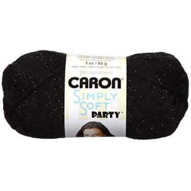 Imagem de Caron Bulk Buy Simply Fio de Festa Macio (Pacote com 3), #H97par-7-black-sparkle, 3-Pack, 3