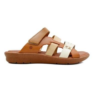 Imagem de CHINELO COURO NEW FACE MANTEIGA MIX 39501-Feminino