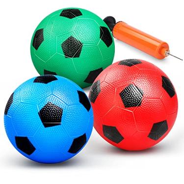 Imagem de Anzmtosn Mini Bolas De Futebol Infantis 6" (6"), Brinquedos Esportivos, Pvc Para Praia, Piscina E Infláveis, Macias (Pacote Com 3)