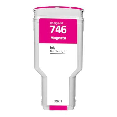 Imagem de Dikarsum Cartucho de tinta compatível HP746MG para substituição HP 746 para impressora de grande formato HP DesignJet Z6 DesignJet Z9+ (P2V78A Magenta 300ML 1-Pack)