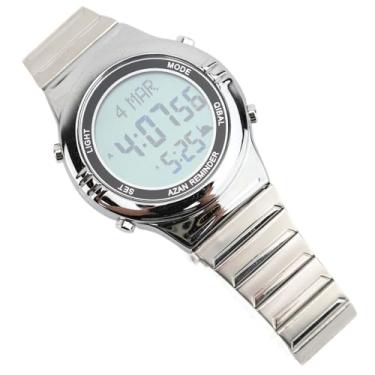 Imagem de Ymiko Relógio Esportivo Digital LED à Prova d'água Masculino Com Pulseira de Aço Inoxidável, Relógio de Pulso Eletrônico Multifuncional para Atividades Ao Ar Livre (Prata)