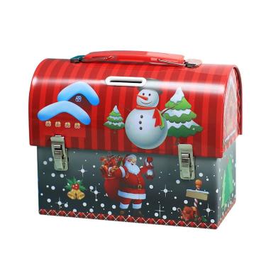 Imagem de Caixa de doces de Natal, cofrinho para crianças, caixa de moedas e dinheiro