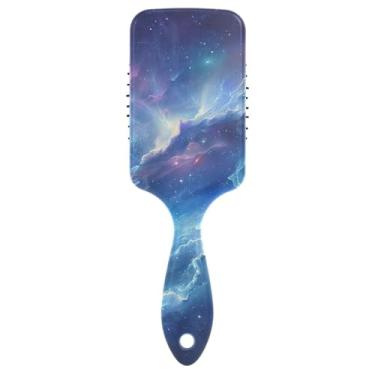 Imagem de Escova de massagem de cabelo Deep Outer Space, escova massageadora com almofada de ar 3D, escova de desembaraçar para cabelos encaracolados, escova de cabelo feminina, pente de viagem