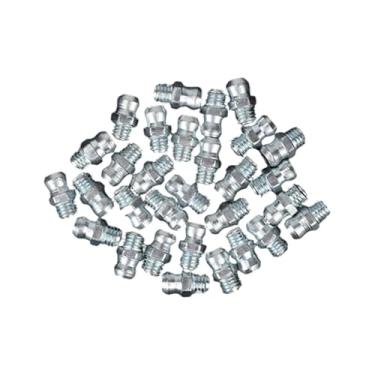 Imagem de 30 peças de acessórios Grease Zerk, 1/10.2 cm-28 bicos de graxa de rosca reta SAE para máquinas automotivas e equipamentos industriais