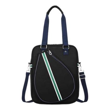 Imagem de Zxpjkyu Bolsa de Tênis para Homens E Mulheres, Prática E Elegante, com Suporte para Raquete, à água E Ideal para Viagens E Atividades Ao Ar Livre, Bolsa Transversal Preta
