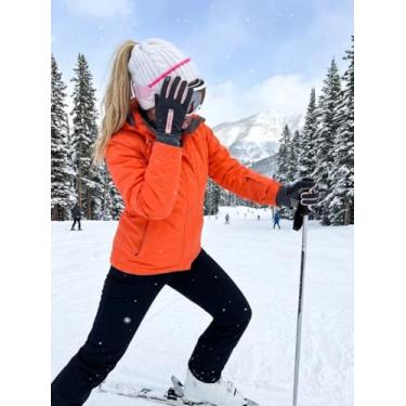 Imagem de Luvas térmicas de inverno para homens e mulheres, esqui, motocicleta, uso ao ar livre, impermeável, luvas com isolamento de dedo inteiro