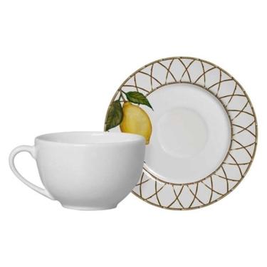 Imagem de Xícara De Chá Cerâmica Com Píres Siciliano Alleanza 270ml