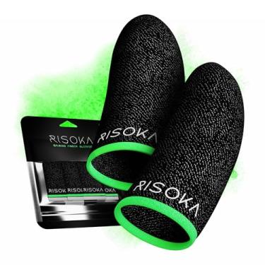Imagem de RISOKA 10 Peças de Luvas de Dedo para Jogos - Perfeita Tela sensível ao toque Glide - Adequado para todos os jogos - Gadgets de jogos Acessórios para jogadores + Gamer - Luvas de manga de dedo