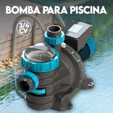 Imagem de Bomba de Piscina Com Pré filtro 3/4Cv BMC-75 Sodramar