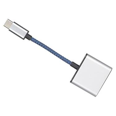 Imagem de Generic USB C para Fone de Ouvido, USB Tipo C para Fone de Ouvido de 3,5 Mm e Adaptador de Carregador Plug and Play Universal para Fones de Estéreo para Telefones ou Tablets (Cinza)