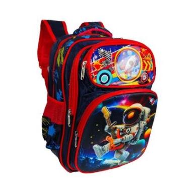 Imagem de Mochila Infantil Escolar Menino Bolsa Altura 40cm Grande Impermeável Moderna Confortavel-Unissex