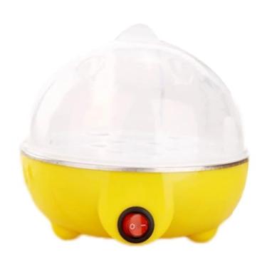 Imagem de Cozedor de Ovos Portátil Elétrico a Vapor - Bivolt 110V/220V, Saudável e Prático, Fácil de Usar e Limpar, Ideal para Café da Manhã e Lanches (Amarelo/110v)