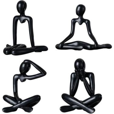 Imagem de A estátua do pensador é uma escultura de arte abstrata, adequada para salas de estar, quartos, escritórios e estantes de livros como decoração. (D)