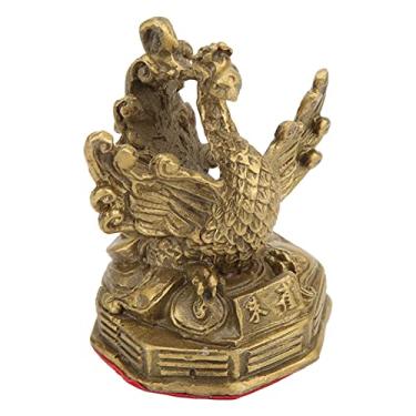Imagem de Acouto Estátua de Latão - Estatuetas de Decoração para Casa, Presentes Colecionáveis, Escultura Decorativa de Estilo Antigo Com Exibição de Estante Multifuncional, 8x6x6cm