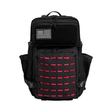 Imagem de Mochila Tática 50L MOLLE Para Caminhadas Ao Ar Livre Para Homens Com 2