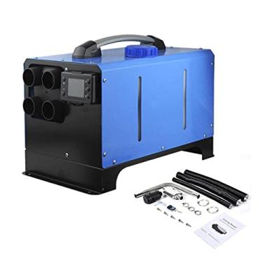 Imagem de Aquecimento de carro tudo em um aquecedor de carro 12/24V 5000W carro diesel aquecedor de estacionamento de ar LCD controle remoto monitor interruptor para caminhão ônibus trailer (cor: Vert, tamanho
