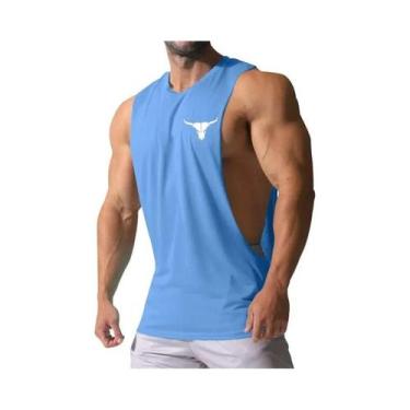 Imagem de Camiseta Sem Mangas Masculina Com Estampa De Touro, Estilo Musculoso E