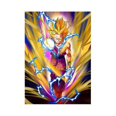 Imagem de Pintura Em Diamante 5D DIY Bordado De Mosaico De Goku Saiyajin Dragon 