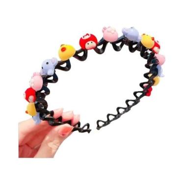 Imagem de Tiara Infantil De Morango Com Desenho Animado, Faixa De Cabelo Ondulad