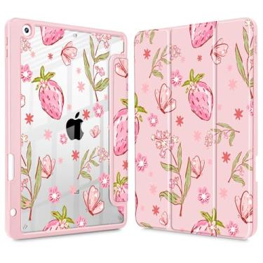 Imagem de Tuiklol Capa para iPad 10.2, versão 2021, 9ª geração, suporte embutido para lápis, suporte de três dobras, proteção de TPU (Poliuretano Termoplástico) para iPad 10.2 de 2020 e 2019 [8/7], capa