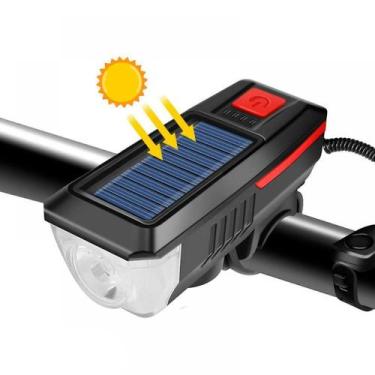 Imagem de Lanterna Para Bike Led T6 Carregamento Solar/Usb - Relet