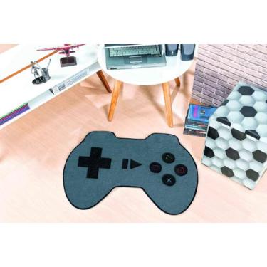 Imagem de Tapete Infantil Formato Controle Cinza 56 X 76 Cm - Guga Tapetes