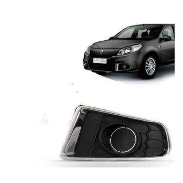 Imagem de Par Grade Moldura Sandero 2011 12 13 2014 Cromado Sem Furo