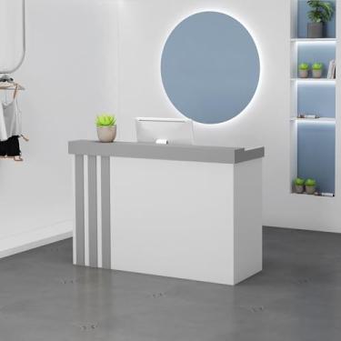 Imagem de Mesa de recepção, balcão de recepção, balcão de loja, mesa de recepção em pé, balcão de checkout, balcão de recepção pequeno, balcão de varejo, mesa de recepção com balcão, recepção, recepção moderna