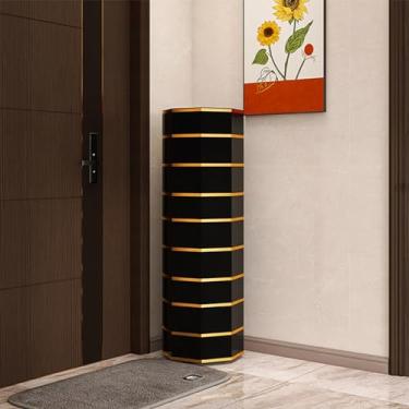 Imagem de Sapateira 360, sapateira giratória, sapateira giratória premium, com portas, armazenamento organizador de sapatos moderno, para entrada no canto do corredor