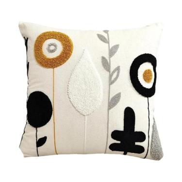 Imagem de Capa De Almofada Floral Boêmia Em Algodão, Macia E Elegante, Decorativ