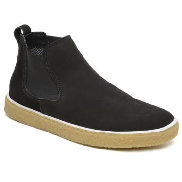 Imagem de Bota Masculina Chelsea Moscow Couro Legítimo Sola Crepe Ultra Leve Conforto Extremo (Preto, Padrão, BR, Adulto, Numérico, 39)