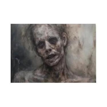 Imagem de Pintura Em Tela De Arte Gótica Sombria: Palhaço, Fantasma, Boneca E Br