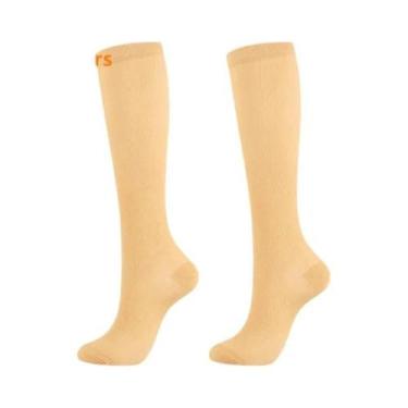 Imagem de Meias De Compressão Masculinas Até O Joelho, 2 Pares, Circulação Sangu