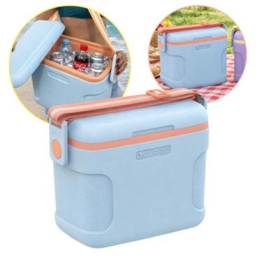 Imagem de Caixa Termica Cooler 8 Litros Sunset Retro Vintage Soprano, Azul, Lara