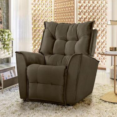 Imagem de Poltrona Do Papai Reclinavel Para Sala King Tecido Veludo - Shop das C
