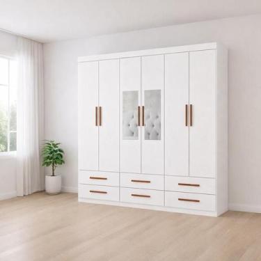 Imagem de Guarda Roupa 6 Portas 6 Gavetas e Espelho Unique -Grand Line