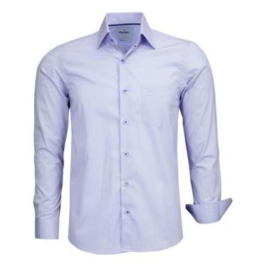 Imagem de Camisa Social Manga Longa Amil Comfort Lisa Com Bolso Algodão 1870, Li