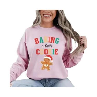 Imagem de Moletom De Natal Para Gestantes: Engraçado Moletom De Moletom Com Capu