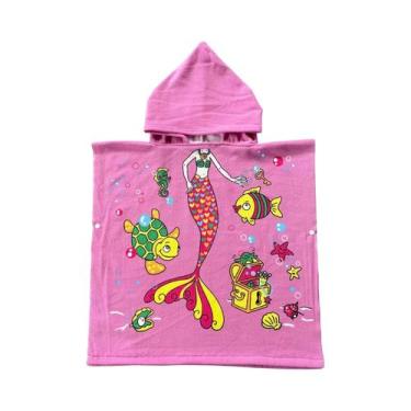 Imagem de Toalha De Banho Com Capuz Para Crianças, Robe De Praia Para Bebês - NO