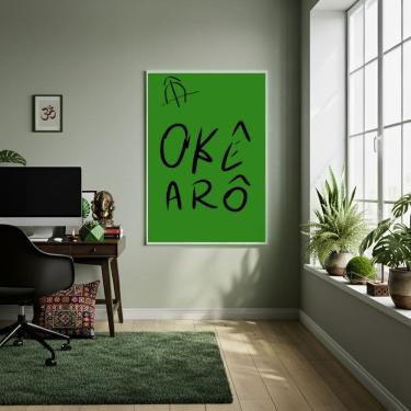 Imagem de Quadro Decorativo Oxóssi Okê Arô  - 70x50cm