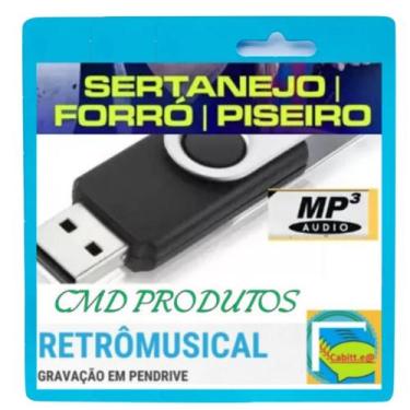 Imagem de Pen drive 8gb com Músicas = Playlist Sertanejo, Piseiro e Forró - Cmd 