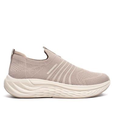 Imagem de Tênis Feminino Via Marte Tech Knit Slip-On Cinza, Cinza, 35