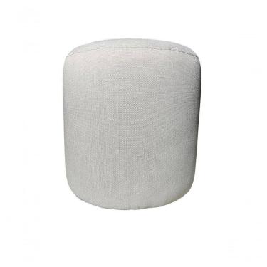 Imagem de Puff Redondo Não é Segredo Linho Cru Pé Fixo 40x45 Nspr10l-f