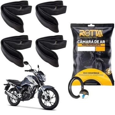 Imagem de Kit 4 Câmara Ar Moto Pneu Aro 18 Moto Cg Titan Fan 125/150. - Rotta 37