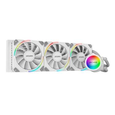 Imagem de Water Cooler PCYes Sangue Frio 3, ARGB, 360mm, AMD/Intel, Branco - ARG